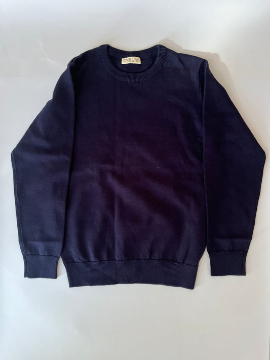 بلوفر أولاد شتوي Boys Crew Neck Sweater - NAvy blue.