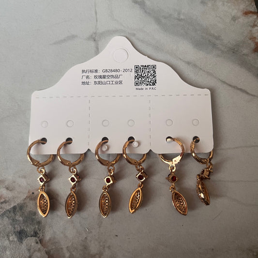 Elegant women's earrings, 1 pc أقراط نسائية أنيقة قطعة واحدة