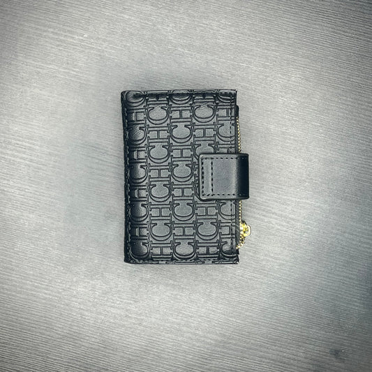 محفظة بنمط أحرف لون أسود Mirror black wallet