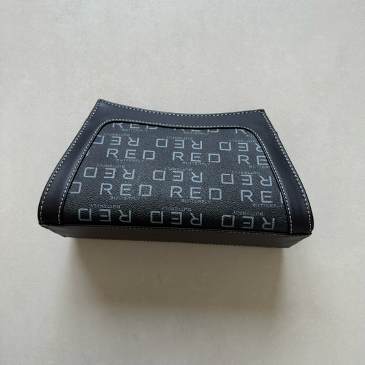 حقيبة لون أسود بنمط أحرف Monogram patterned black color handbag