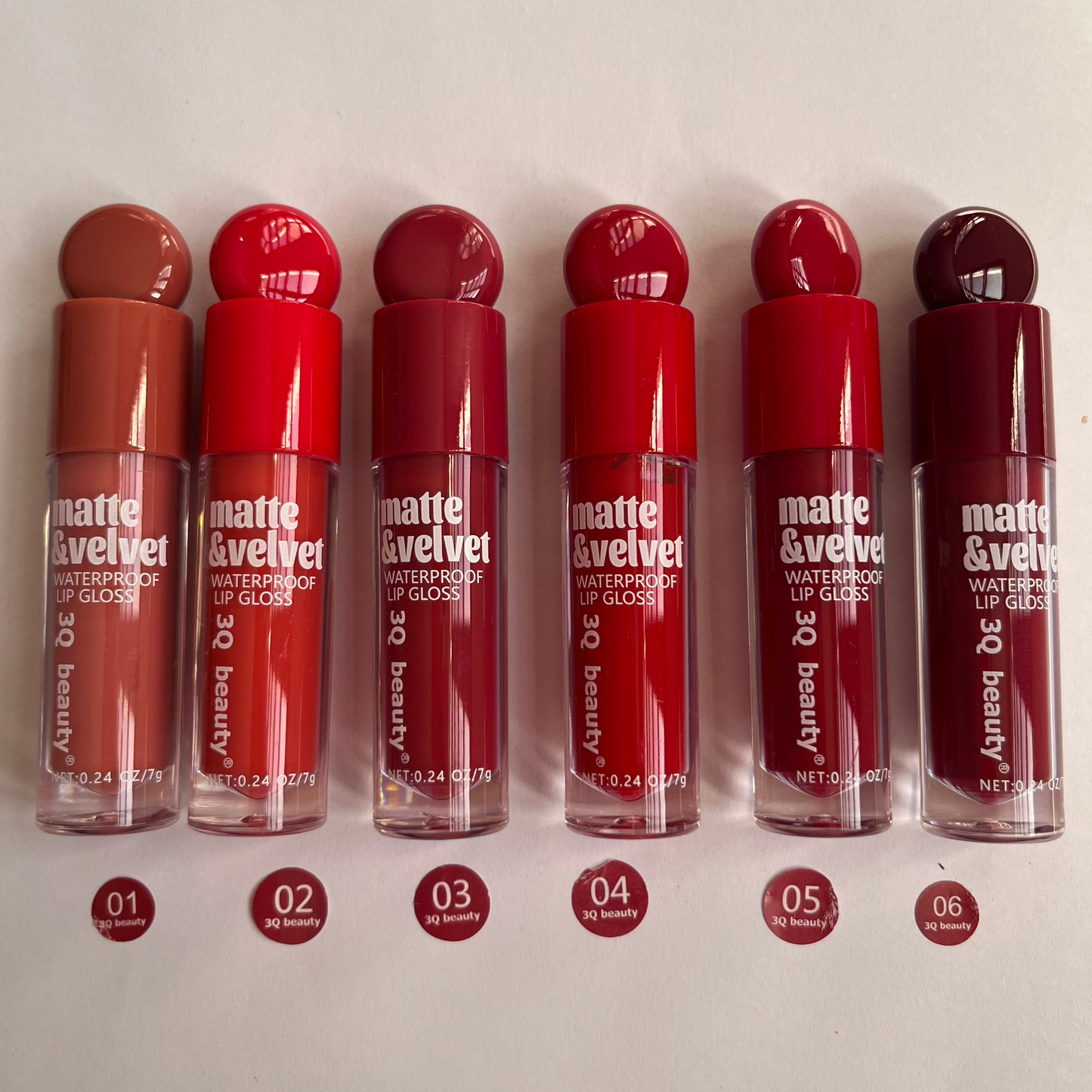 3Q Beauty Matte & velvet waterproff Lip Gloss روج مطفي 