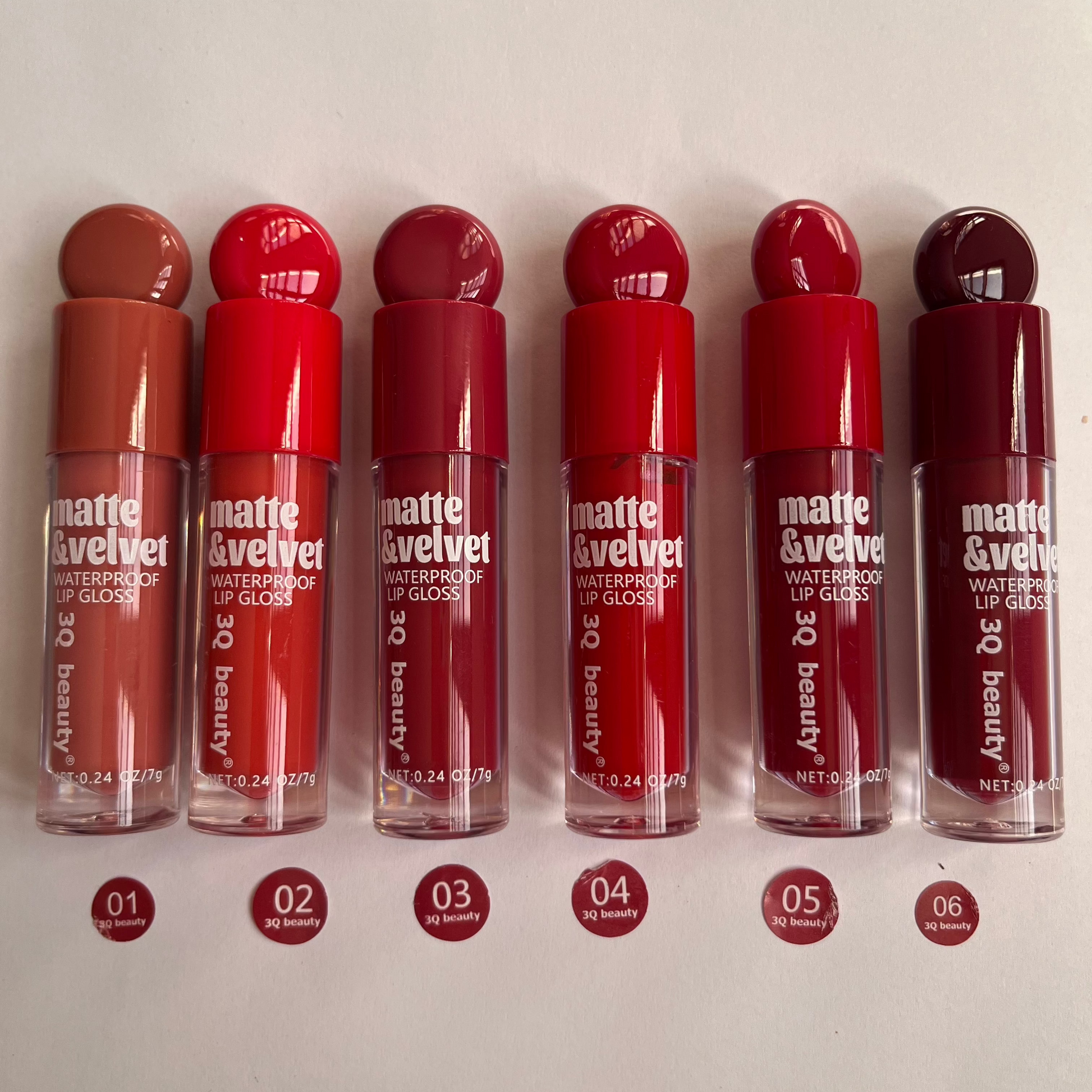 3Q Beauty Matte & velvet waterproff Lip Gloss روج مطفي 